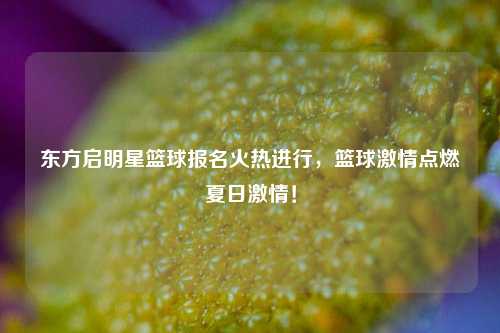 东方启明星篮球报名火热进行，篮球激情点燃夏日激情！