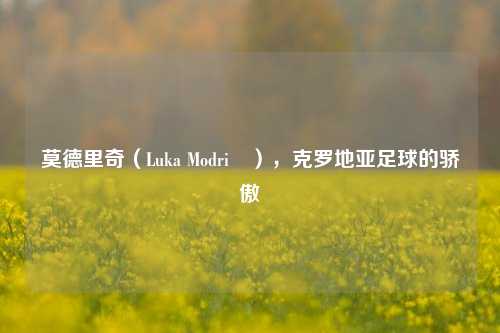 莫德里奇（Luka Modrić），克罗地亚足球的骄傲